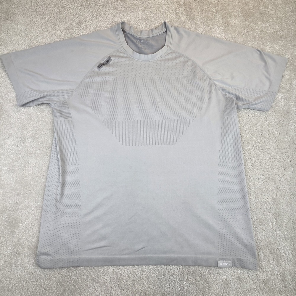 Legends Athletic T Shirt Mens 2XL Gray Performance Short Sleeve Tee